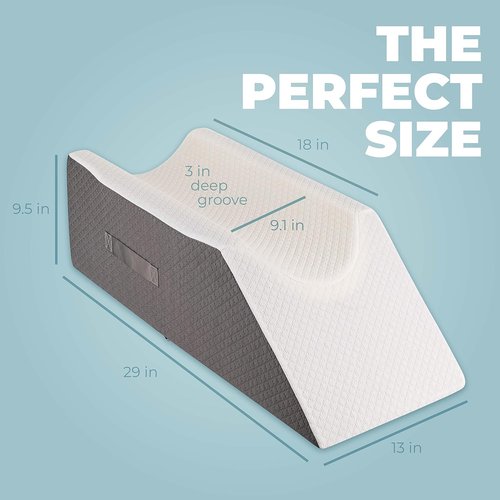 Kölbs Single Leg Elevation Pillow - Stylish Jacquard Cover for Post-Surgery Ankle & Knee Support