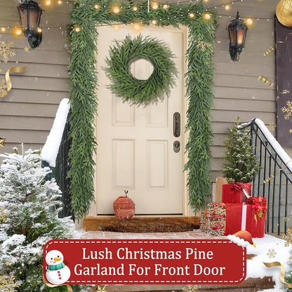 16ft Real Touch Pine Garland - Multicolor Christmas Greenery, Tulvend