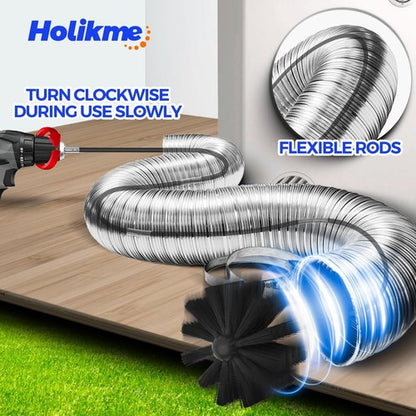 Holikme 40 Feet Dryer Vent Cleaner Kit - Flexible Lint Brush with Drill Attachment for Easy Cleaning