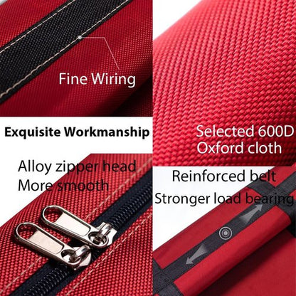 HikooLSS Christmas Tree Storage Bag - Heavy Duty 600D Oxford Fabric | Fits 4Ft/5Ft Trees, Red (39" X 12" X 24")