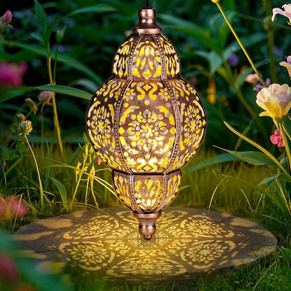 Skiennix Solar Lanterns - Outdoor Garden Decor with Moroccan Chandelier Design | Perfect for Patios & Gazebos