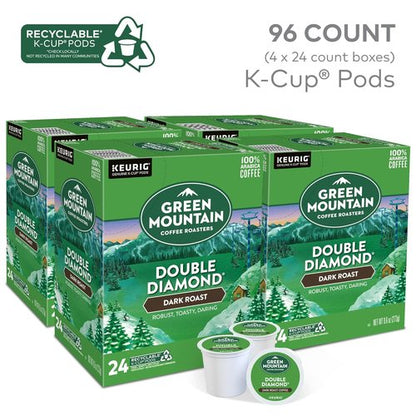 Green Mountain Coffee Roasters Dark Roast K-Cup Pods - Double Diamond, 96 Count for Rich Flavor