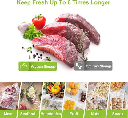 Bonsenkitchen Vacuum Sealer Bags - Heavy Duty BPA-Free Food Storage Rolls | 11" x 20' | 2-Pack for Sous Vide Cooking
