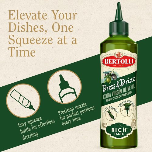 Bertolli Extra Virgin Olive Oil - Rich Taste with Polyphenols | Squeeze Bottle, 15.5 fl oz