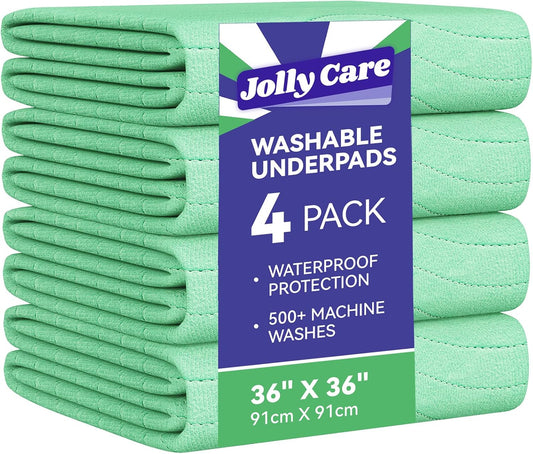 Skiennix Washable Underpads - Waterproof Heavy Absorbency Bed Pads | 36" x 36" for Adults, Kids & Pets