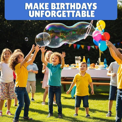 Giant Bubble Solution - Original Bubble Wands for Kids | Makes 896 OZ (7 Gallons) - 100% Kid Safe
