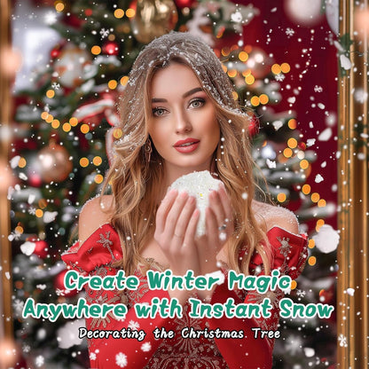 Sukh Fake Snow for Crafts - 7 Oz Instant White Snow for Holiday Decor & Christmas Displays