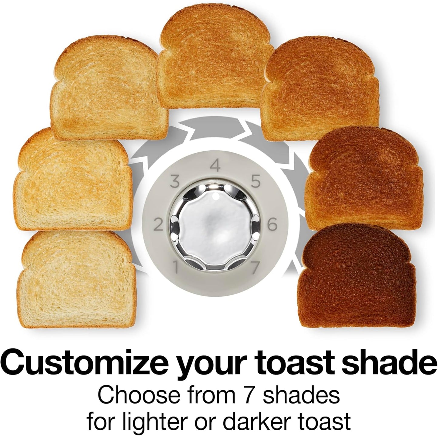 Proctor Silex 2-Slice Toaster - Bagel & Defrost Functions, 7 Browning Levels, Auto Shutoff, Oat White