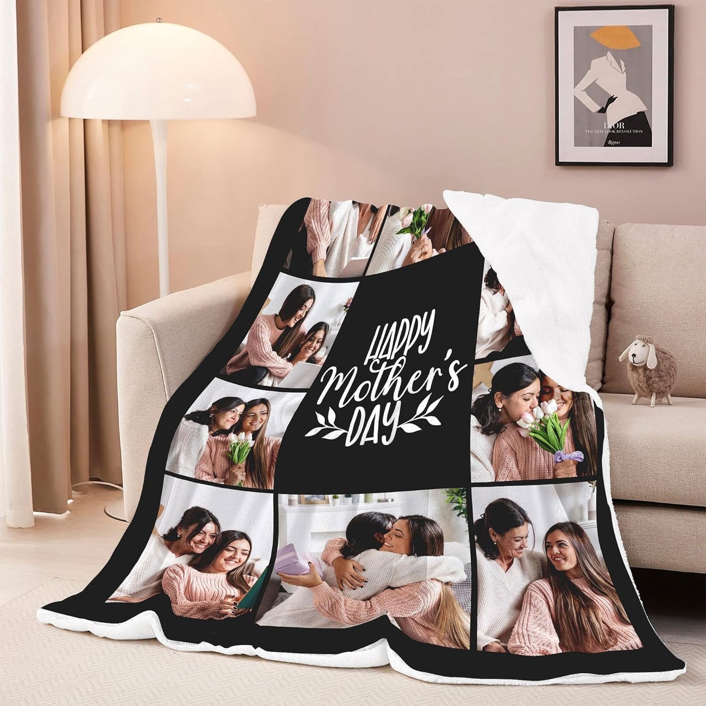 Regine Switzerland Custom Picture Blanket - Personalized Mother's Day Gift for Mom | Ships Next Day
