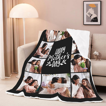 Regine Switzerland Custom Picture Blanket - Personalized Mother's Day Gift for Mom | Ships Next Day