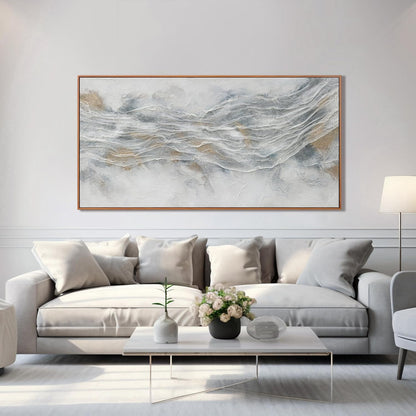 Skiennix Abstract Canvas Wall Art - Modern Framed Decor for Living Room | Large 29" X 58" Prints