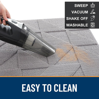 OLANLY Indoor Door Mat - Non-Slip, Absorbent & Dirt-Resistant | Washable Low-Profile Entry Mat (32x20 inches, Grey)