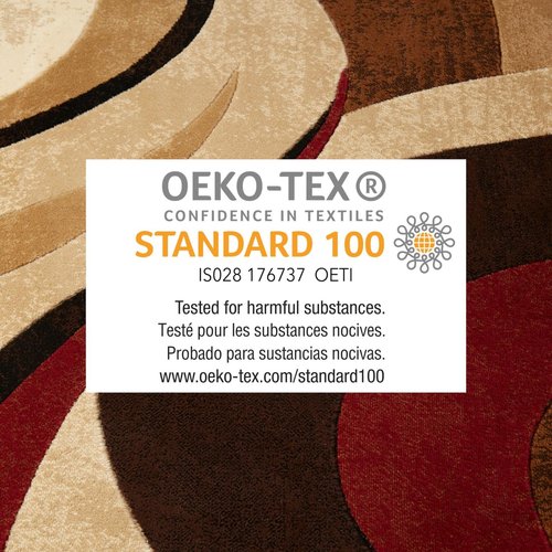 Home Dynamix Tribeca Slade Modern Runner Rug, Abstract Brown/Red 26"x12'