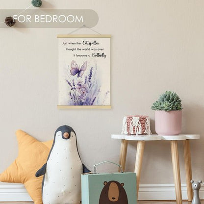 Fewgb Butterfly Wall Art Decor - Inspirational Motivational Print for Nursery & Kids Room | 12x16 Framed Poster