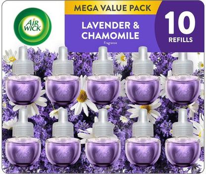 Air Wick Plug-In Scented Oil Refill - Lavender & Chamomile | Eco-Friendly Air Freshener, 10ct