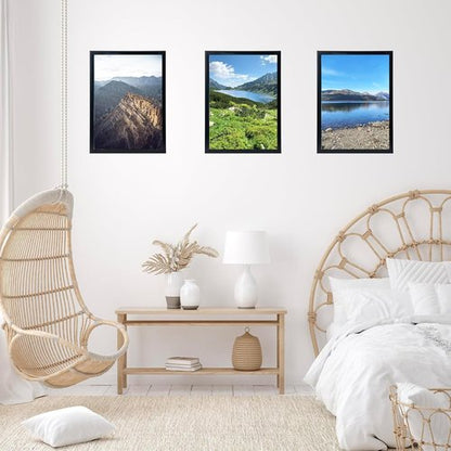 JCJMY 12x17 Picture Frame - Black Wall Mount for Horizontal or Vertical Display | Shatter-Resistant Plexiglass