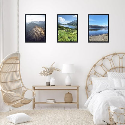 JCJMY 12x17 Picture Frame Black for Wall Hanging, Wall Mounting Horizontally or Vertically, 12 x 17 Wall Gallery Poster Photo Frame with Shatter Resistant Plexiglass, Black