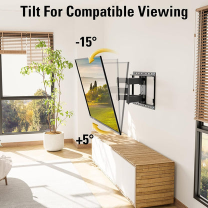 Mounting Dream TV Wall Mount - Full Motion Bracket for 32-65 Inch TVs | Swivel & Tilt, Max VESA 400x400 mm, 99lbs Capacity