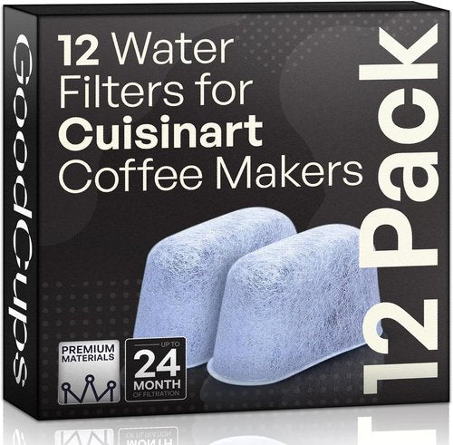 GoodCups 12-Pack Water Filters for Cuisinart Coffee Makers - Premium Charcoal Replacement Filters