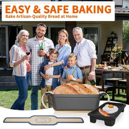 Cast Iron Combo Cooker by [Brand Name] - 2.5QT Pre-Seasoned Dutch Oven & Grill Pan | Versatile Skillet for Baking & Searing