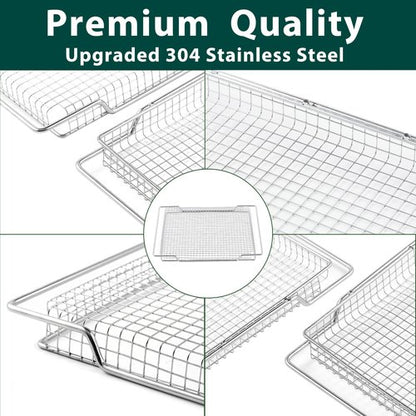 BOV900 Air Fryer Basket Replacement Parts for Breville Smart Oven Air Fryer Pro BOV900BSS Mesh Basket BOV950 BOV950BSS Air Fryer Rack 304 Stainless Steel Oven Rack SP0016259 Air Fry Rack 1 Pcs
