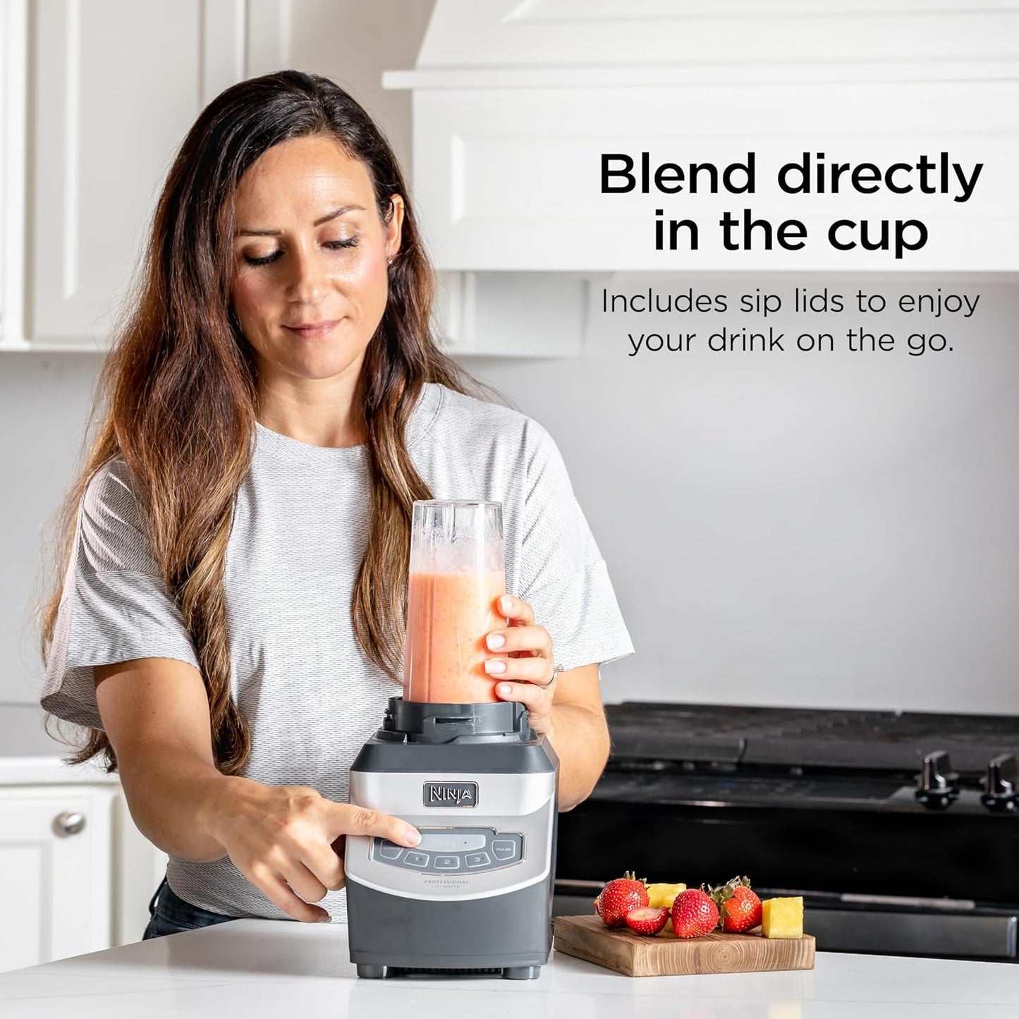 Ninja BL660 Professional Blender - 1100-Watt Smoothie & Food Processor with 72-Oz Pitcher & To-Go Cups | Gray