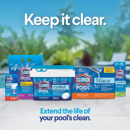 Clorox Pool&Spa XTRABLUE Chlorinating Tablets - Kills Bacteria & Stops Algae | 5 LB Individually Wrapped