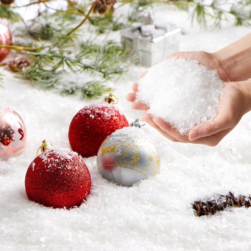 JOYIN 12oz Fake Snow | Artificial Snowflakes for Christmas Tree Decor - 320g Winter Decoration