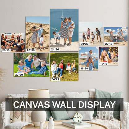 Sunwes Custom Canvas Prints - Personalized Wall Art with Your Photo | 24x36 Inch, Ready to Hang, Made in USA