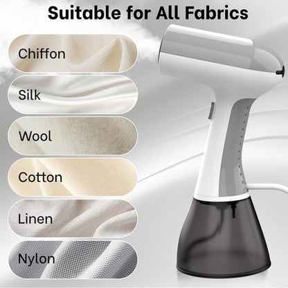 GS01 Handheld Clothes Steamer - 1500W High Power, 400ml Water Tank, Fast 20S Heat-Up, Portable Design
