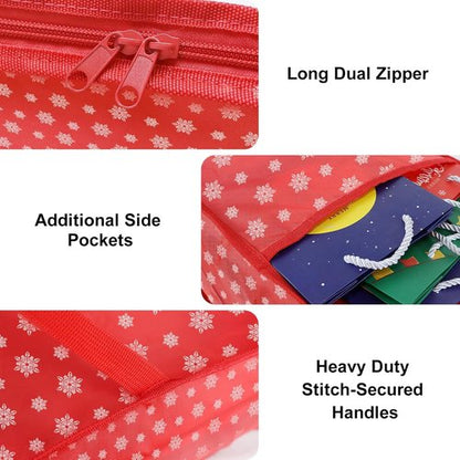 Christmas Wrapping Paper Storage Containers - 40 Inch Organizer for 20 Rolls | Breathable Fabric, Square Design