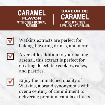 Watkins Caramel Flavor - 2 Oz Bottles | Pack of 6 for Delicious Baking and Cooking