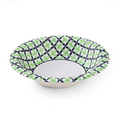 Glad Round Disposable Paper Bowls, Happy Daisies Design - Heavy Duty, Soak Proof, Cut-Resistant, Microwavable Bowl for All Foods & Daily Use, 16 Oz, 40 Count