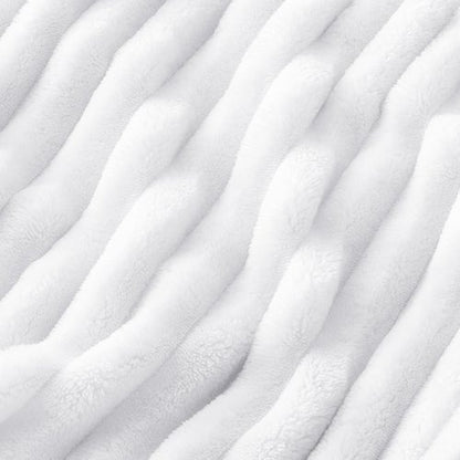 Bedsure GentleSoft White Full Blanket for Bed - Cozy Soft Blankets for Women, Cute Large Throws for Girls, Bright White, 84x90 Inches