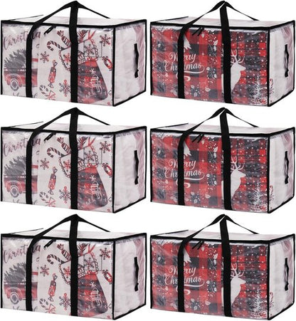 Heavy Duty Moving Bags by [Brand Name] - Extra Large Clear Storage Bins with Lids | 6 Pack for Clothes