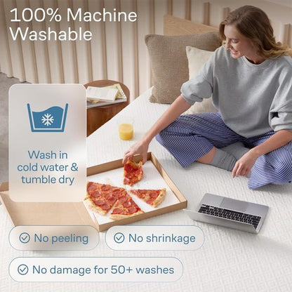 100% Waterproof King Mattress Protector - Ultimate Spill & Stain Defense for Parents & Pet Owners - Noiseless Cooling Bamboo Viscose (White)