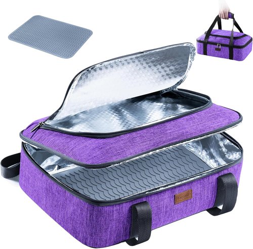 BAGSPRITE Insulated Casserole Carrier - Keep Food Hot or Cold | Fits 9" x 13" Baking Dish