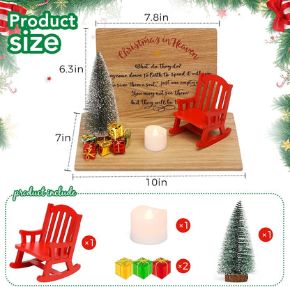 Regine Switzerland Christmas Memorial Candle Holders - Elegant Rocking Chair Ornament for Remembrance