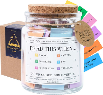 Read This When Bible Verses Jar - Thoughtful Christian Gifts for Mom | Perfect for Mother's Day & Birthdays