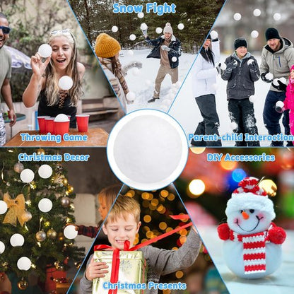 Luces 60 PCS Indoor Snow Balls - Soft Artificial Winter Toss Game | DIY Parent-Child Interaction