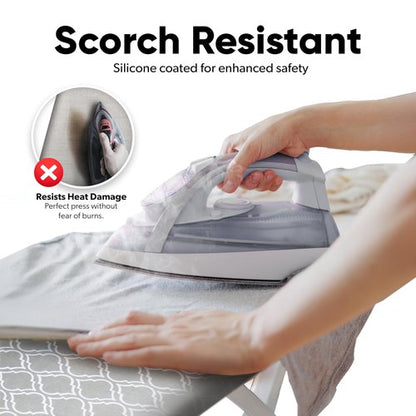 Home Intuition Iron Scorch Resistant Ironing Board Cover and Pad, 15x54, Standard Size Coated Thick Padding