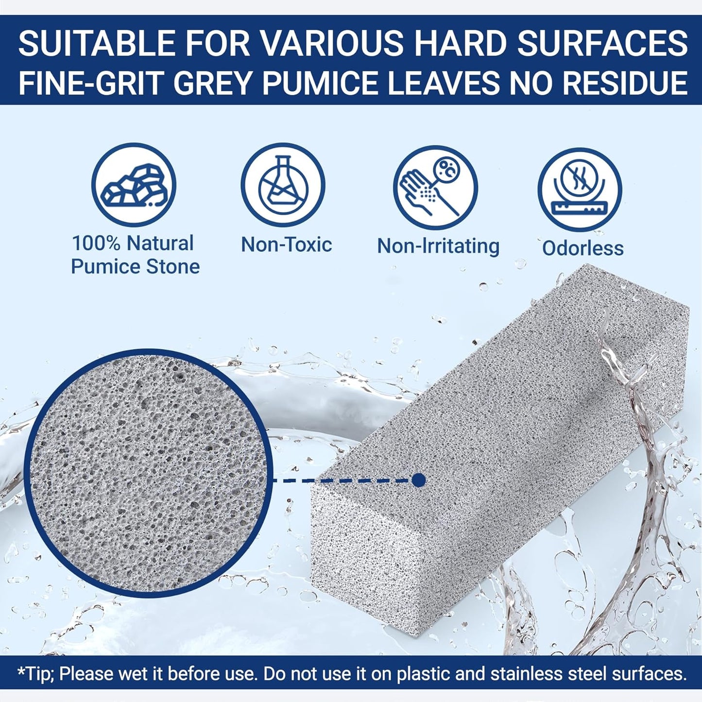 Skiennix Pumice Stone Set - Extra Long Handle for Effective Toilet Cleaning | 2 Pack