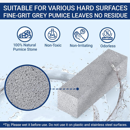 Skiennix Pumice Stone Set - Extra Long Handle for Effective Toilet Cleaning | 2 Pack