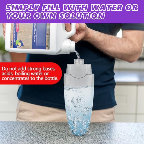 HOMTOYOU Spray Mop - Efficient Floor Cleaning Tool with 3 Washable Microfiber Pads | Ideal for Hardwood, Tile & Vinyl