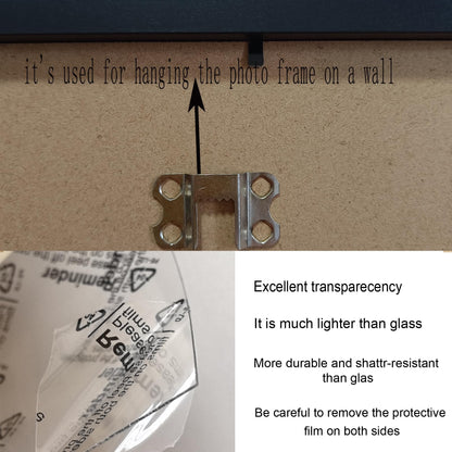 SESEAT 12x16 Picture Frame Set of 10, Display Pictures 12x16 Prints Without Mat, Wall Mounting, Black