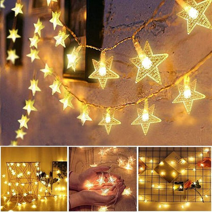 33ft 80 LED USB Star String Lights - Warm White Fairy Lights for Bedroom, Wedding & Holiday Decor