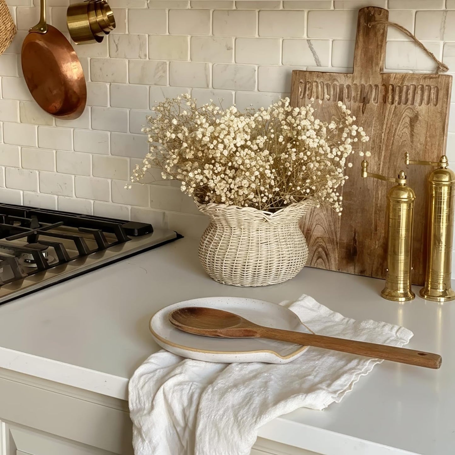 Skiennix Ceramic Spoon Rest - Stylish & Easy-to-Clean Spoon Holder for Kitchen Countertop | Dishwasher Safe