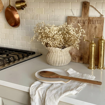 Skiennix Ceramic Spoon Rest - Stylish & Easy-to-Clean Spoon Holder for Kitchen Countertop | Dishwasher Safe