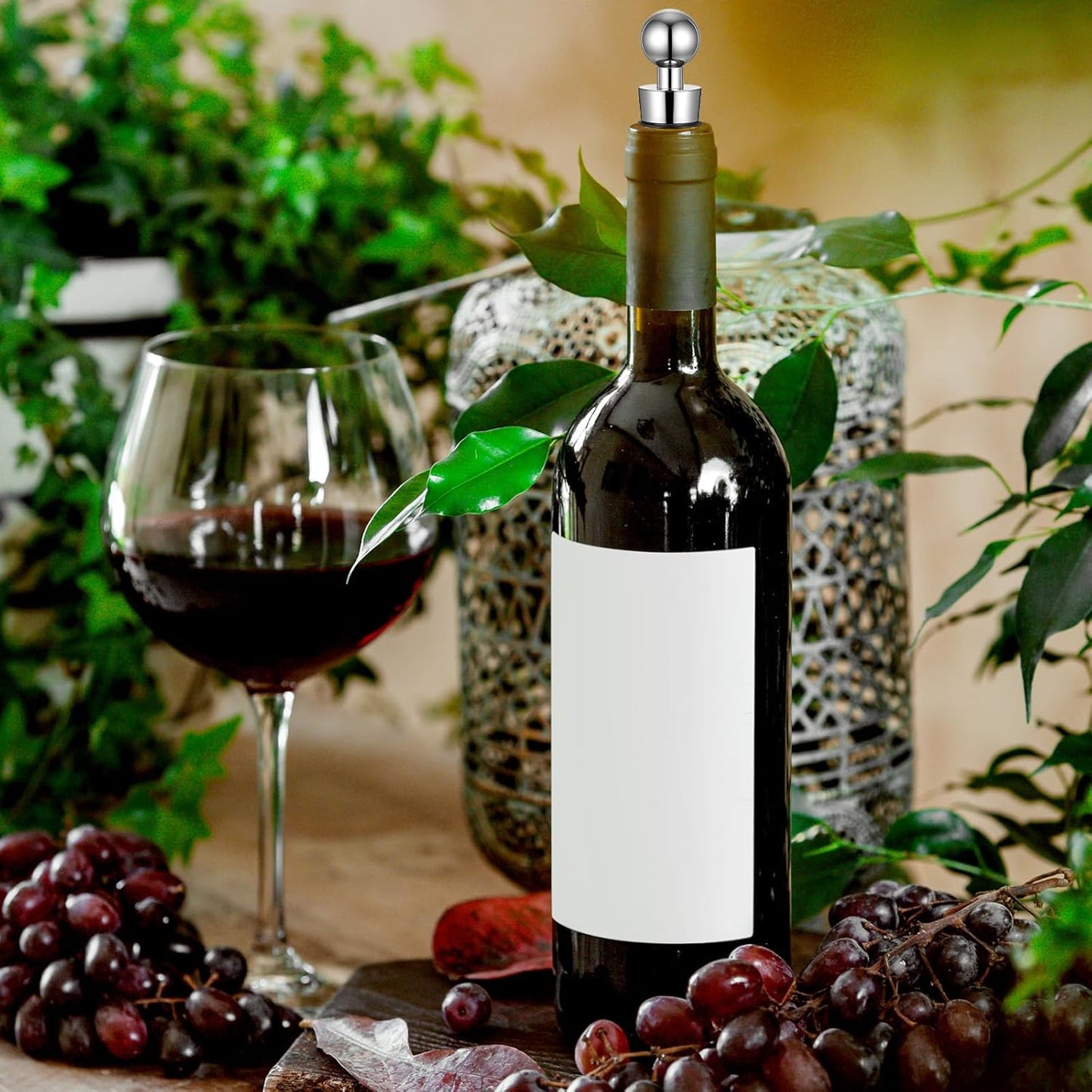 Wine Stoppers for Wine Bottles 30 Pcs Wine Bottle Stopper with Silicone Vacuum Wine Bottles Corks Reusable Wine Stopper for Bar, Holiday Party Suitable for Standard Bottle