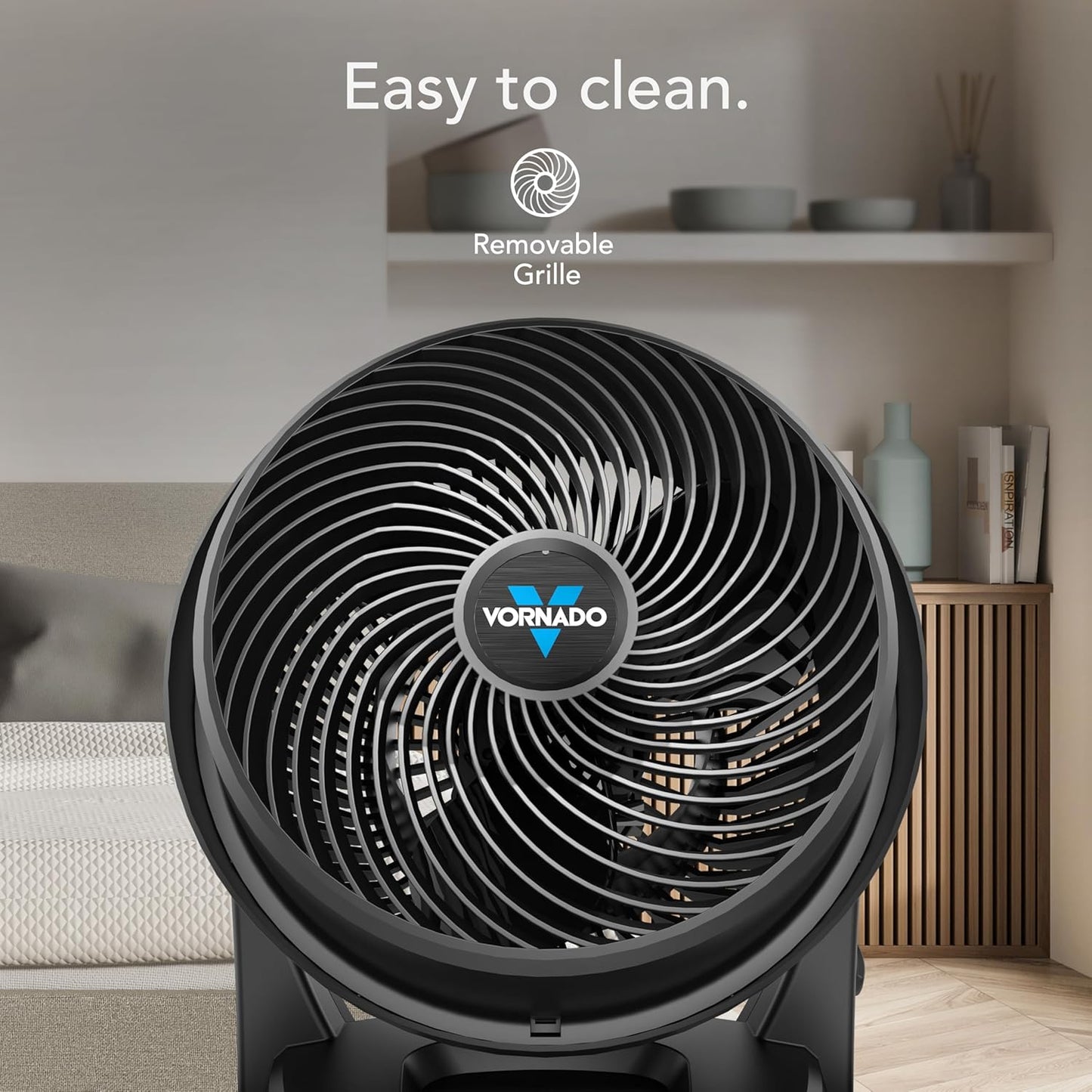 Vornado 630 Mid-Size Air Circulator - 3-Speed Quiet Fan with Adjustable Tilt - 9 in, Black